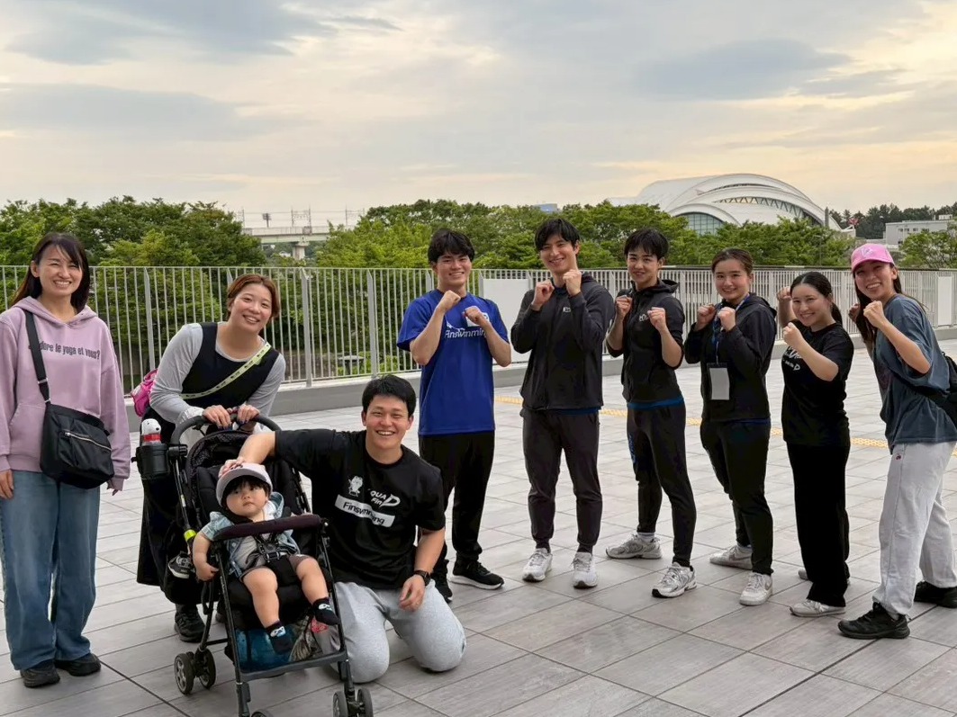 2026 AQUATIC GAMESにてAQUA FinDのフィンスイミングチームメンバー全員で集合写真